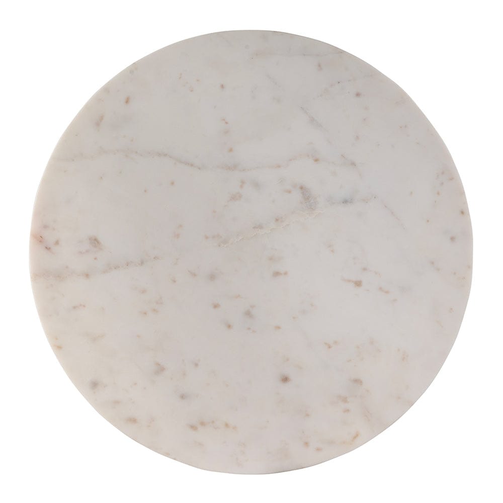 Butler Specialty Company - Elio 24 in. W Round Marble and Iron End/Side Accent Table, White and Black - 5871389 View 3