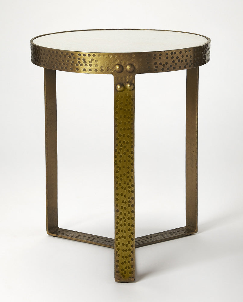 Butler Specialty Company - Elton Marble & Metal Side Table, Gold - 5242389