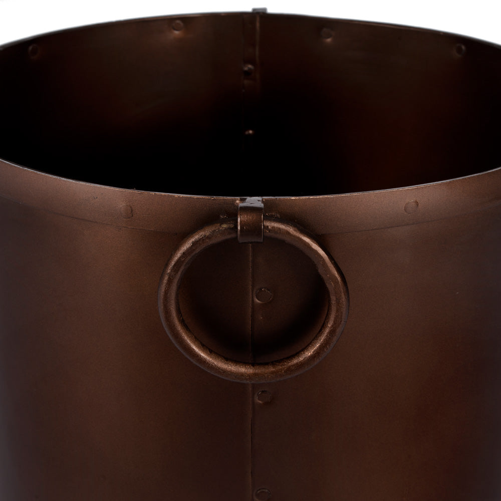 Butler Specialty Company - Hors D'oeuvres - Erie 16 in. H x 16 in. W Round Iron Indoor Planter, Copper - 3332016