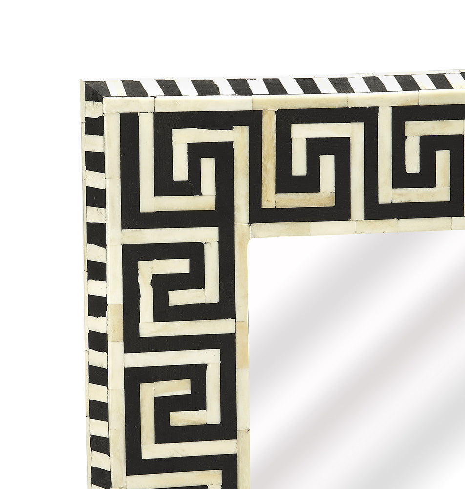 Butler Specialty Company - Eternity Bone Inlay Wall Mirrored, Black and White - 5267318_CLOSEOUT
