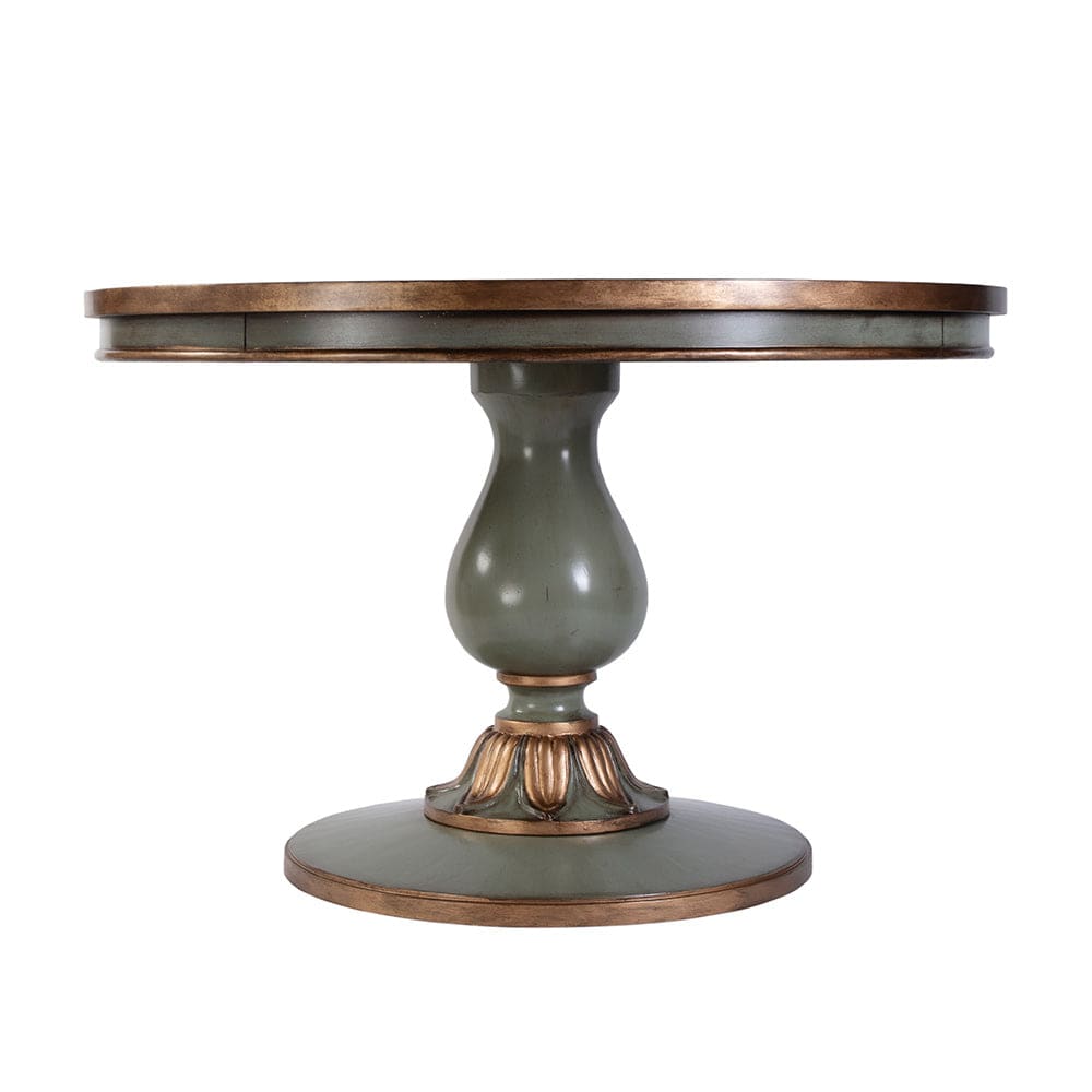 Butler Specialty Company - Evie 48 in. W Round Wood Single Pedestal Dining Table, Pastel Green - 5716482 View 2