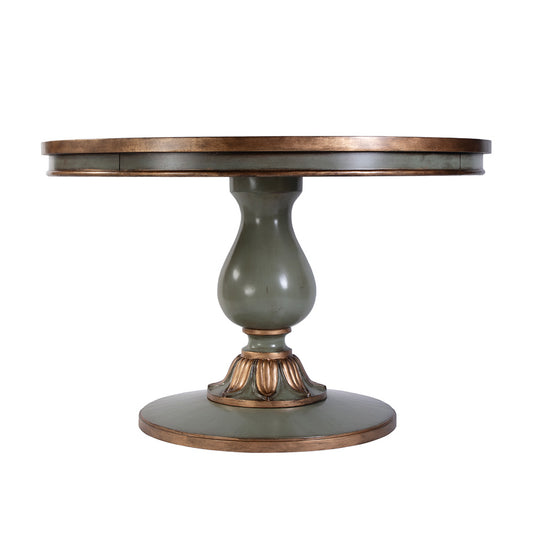 Butler Specialty Company - Evie 48 in. W Round Wood Single Pedestal Dining Table, Pastel Green - 5716482 View 2