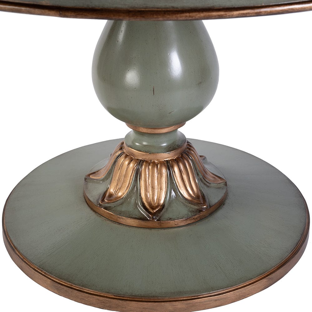 Butler Specialty Company - Evie 48 in. W Round Wood Single Pedestal Dining Table, Pastel Green - 5716482 View 3