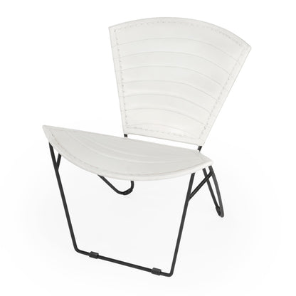 Butler Specialty Company - Felix Iron & Leather Accent Chair, White - 6167411_CLOSEOUT