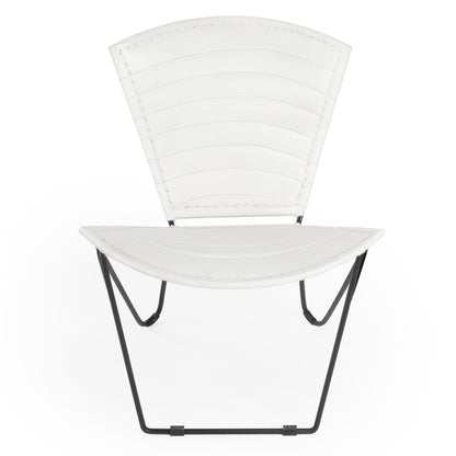 Butler Specialty Company - Felix Iron & Leather Accent Chair, White - 6167411_CLOSEOUT