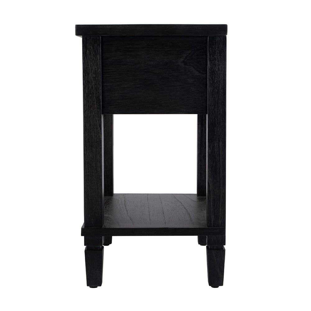 Butler Specialty Company - Flagstaff 20 in. W Rectangular Cane and Wood 1 Drawer Nightstand w Lower Open Shelf, Black - 5758432 View 4