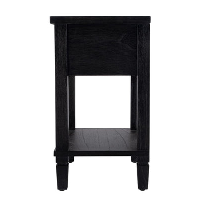 Butler Specialty Company - Flagstaff 20 in. W Rectangular Cane and Wood 1 Drawer Nightstand w Lower Open Shelf, Black - 5758432 View 4