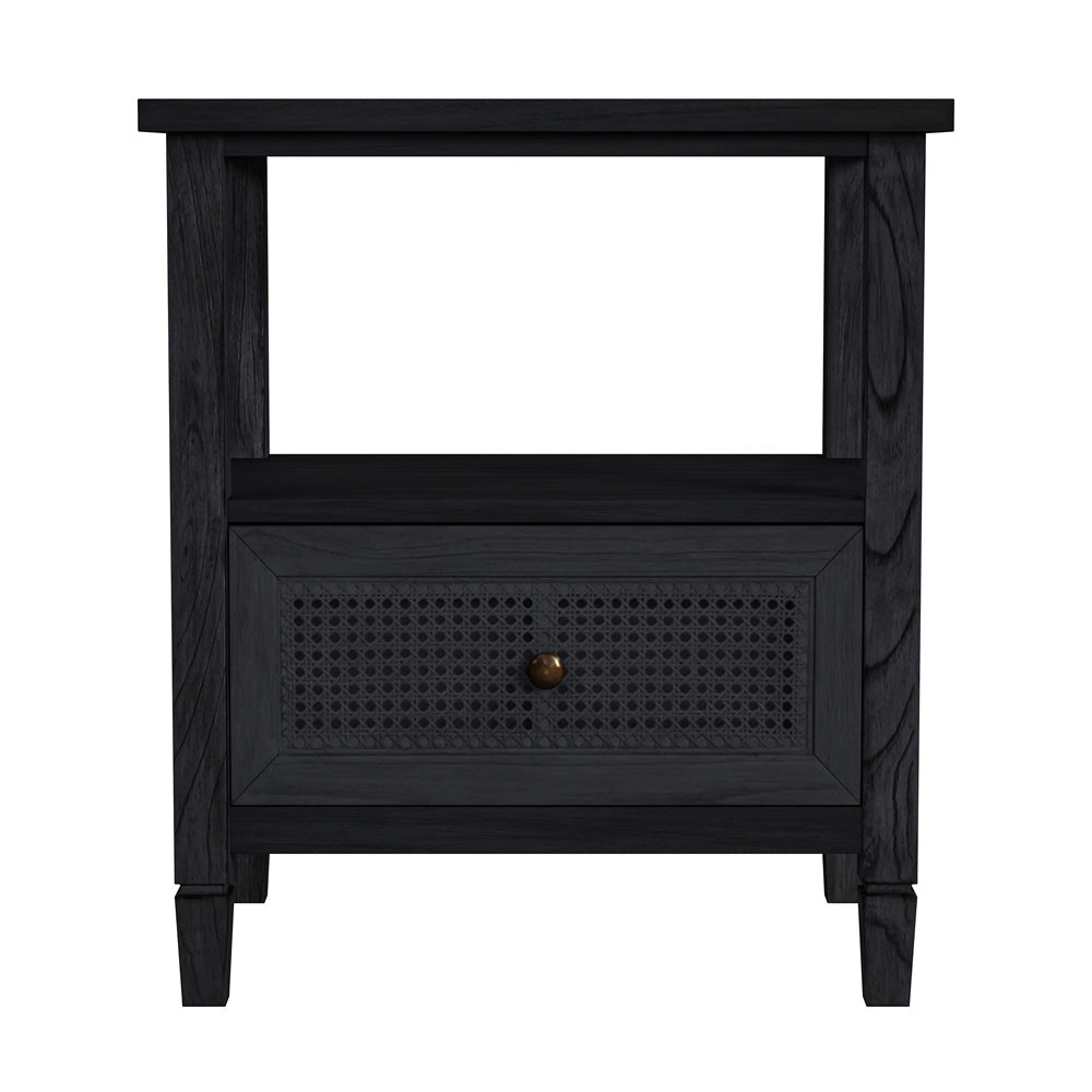 Butler Specialty Company - Flagstaff 25 in. W Cane 1 Drawer Nightstand, Black - 5727432