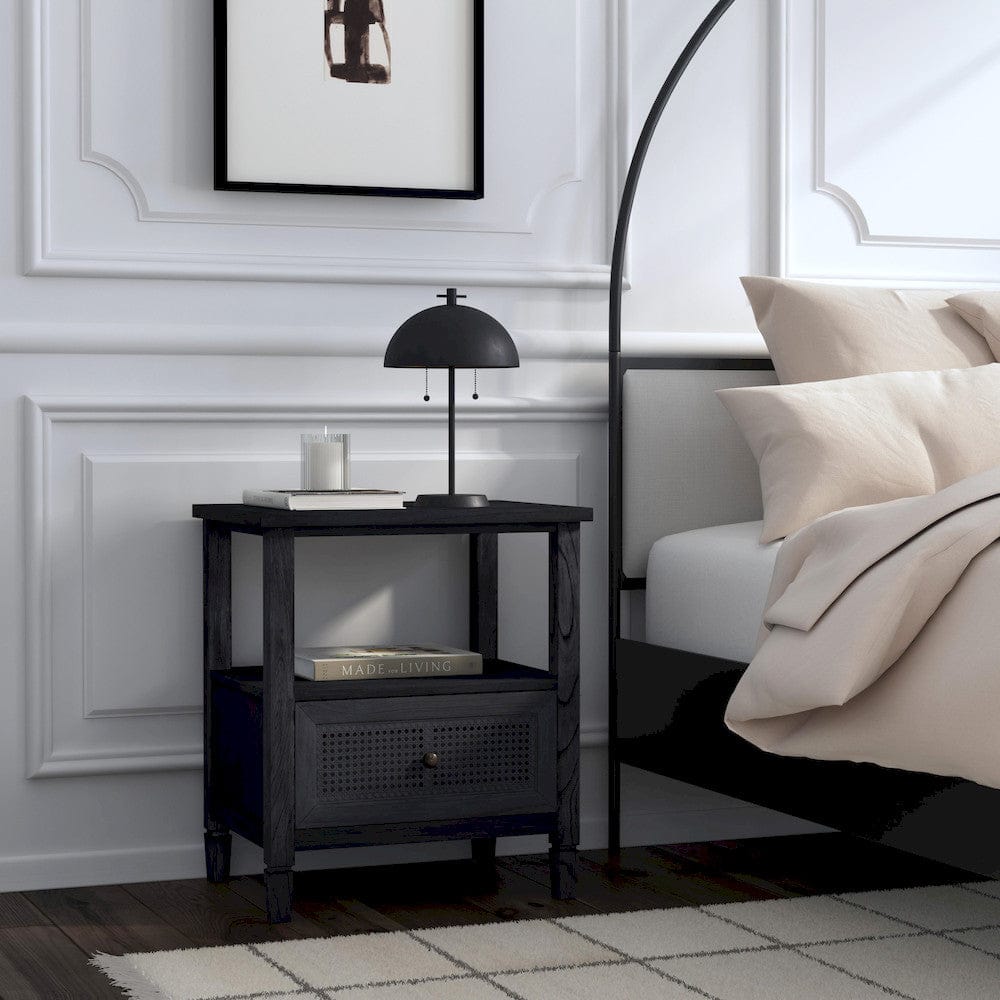 Butler Specialty Company - Flagstaff 25 in. W Cane 1 Drawer Nightstand, Black - 5727432 view 6