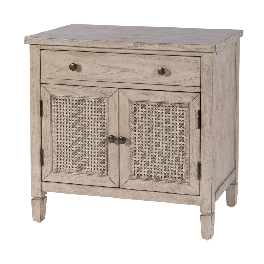 Butler Specialty Company - Flagstaff 30 in. W Rectangular Cane 1 Drawer-2 Door Accent Chest, Gray - 6263449 view 1