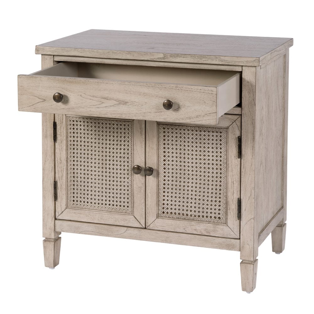 Butler Specialty Company - Flagstaff 30 in. W Rectangular Cane 1 Drawer-2 Door Accent Chest, Gray - 6263449 view 3
