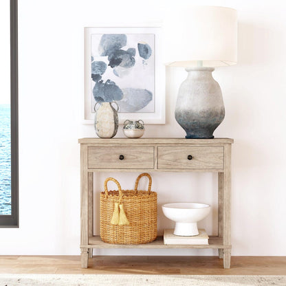 Butler Specialty Company - Flagstaff 36 in. W Wood 2 Drawer Console Table, Natural - 5729449 view 6
