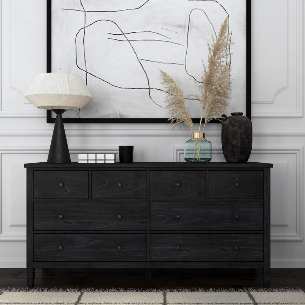 Butler Specialty Company - Flagstaff 64 in. W 8 Drawer Wood Dresser, Black - 5730432