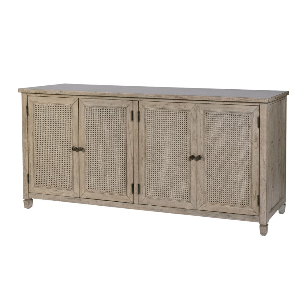 Butler Specialty Company - Flagstaff 70 in. W Rectangular Cane 4 Door Sideboard, Gray - 6264449 view 1