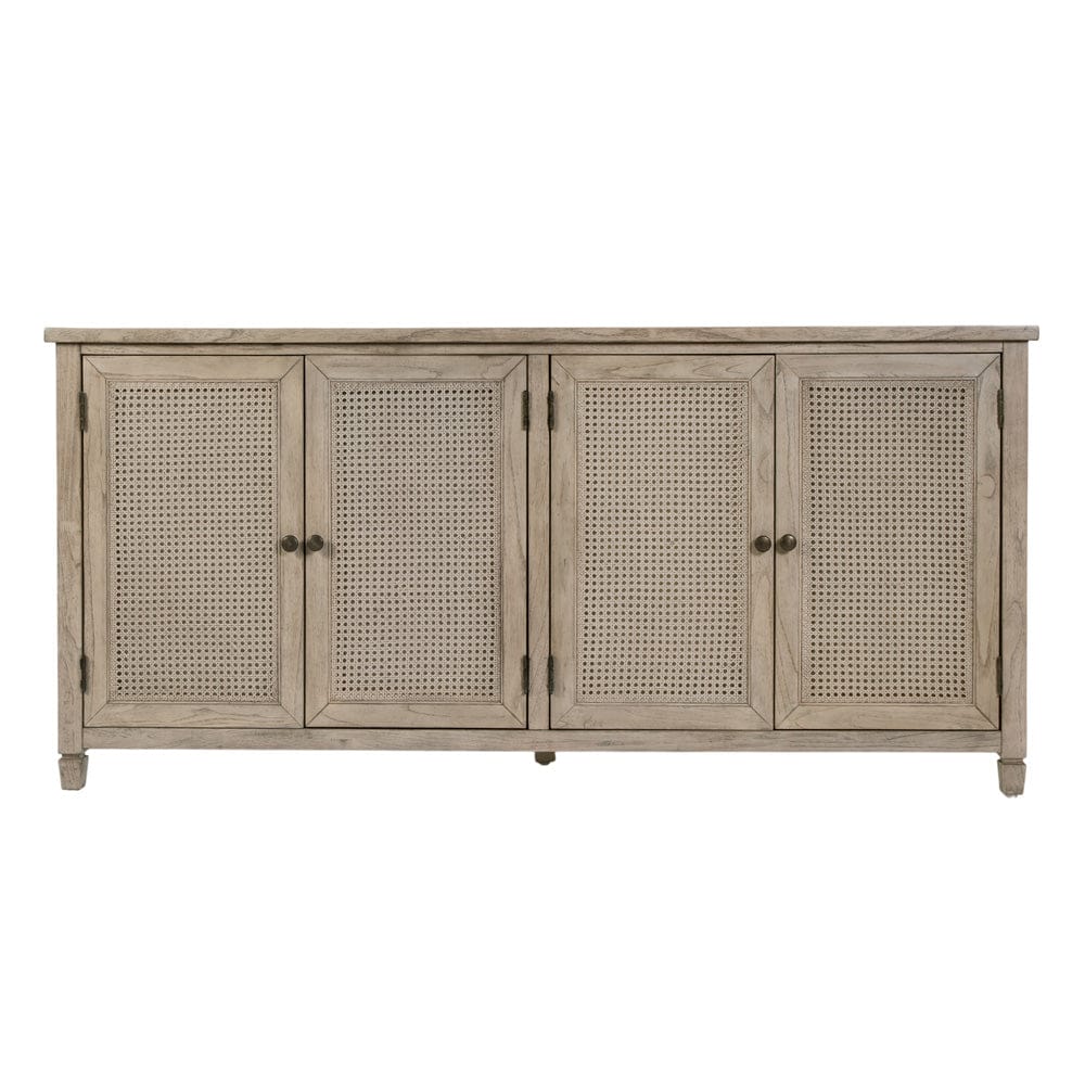 Butler Specialty Company - Flagstaff 70 in. W Rectangular Cane 4 Door Sideboard, Gray - 6264449 view 3