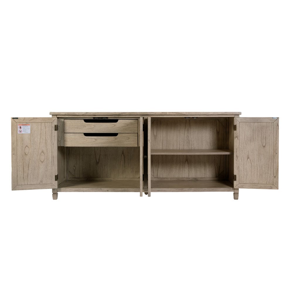 Butler Specialty Company - Flagstaff 70 in. W Rectangular Cane 4 Door Sideboard, Gray - 6264449 view 4