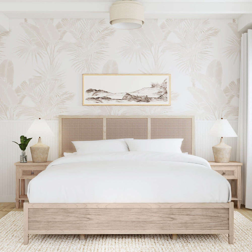 Butler Specialty Company - Flagstaff Cane King Panel Bed, Natural - 5748449