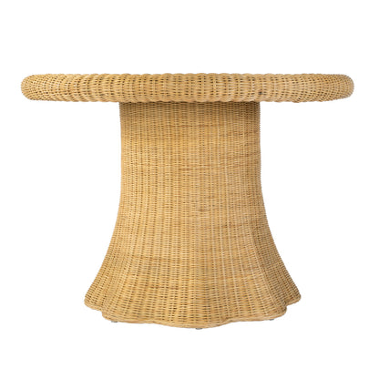 Butler Specialty Company - Flora 42 in. W Round Rattan Dining Table w Glass Top, Natural - 5979404 view 2