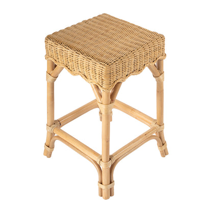 Butler Specialty Company - Flora Rattan Scalloped Counter stool, Light Brown - 9764404 View 2