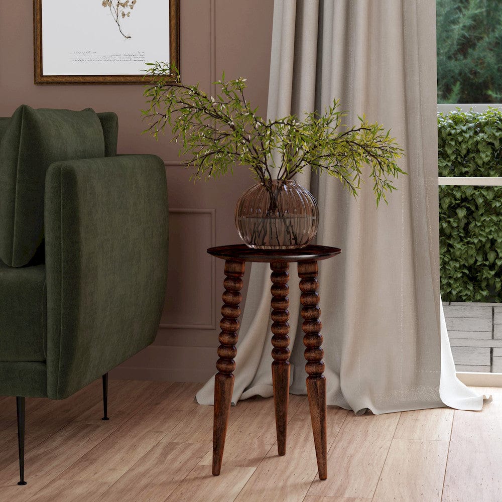 Butler Specialty Company - Fluornoy 14 in. W Round Wood Side Table, Medium Brown - 2773354 view 7
