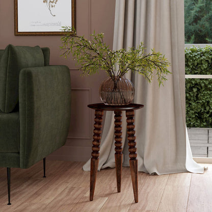 Butler Specialty Company - Fluornoy 14 in. W Round Wood Side Table, Medium Brown - 2773354 view 7