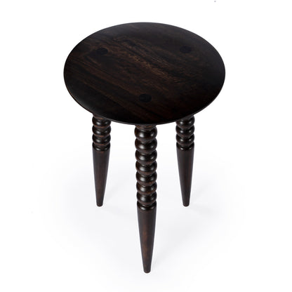Butler Specialty Company - Fluornoy 14 in. W Round Wood Side Table, Dark Brown - 2773117