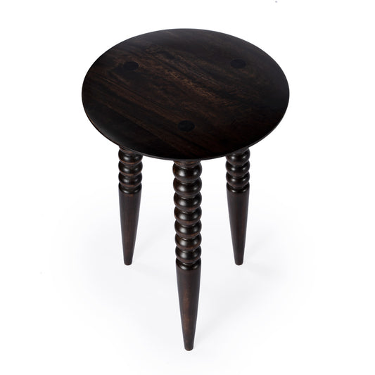 Butler Specialty Company - Fluornoy 14 in. W Round Wood Side Table, Dark Brown - 2773117