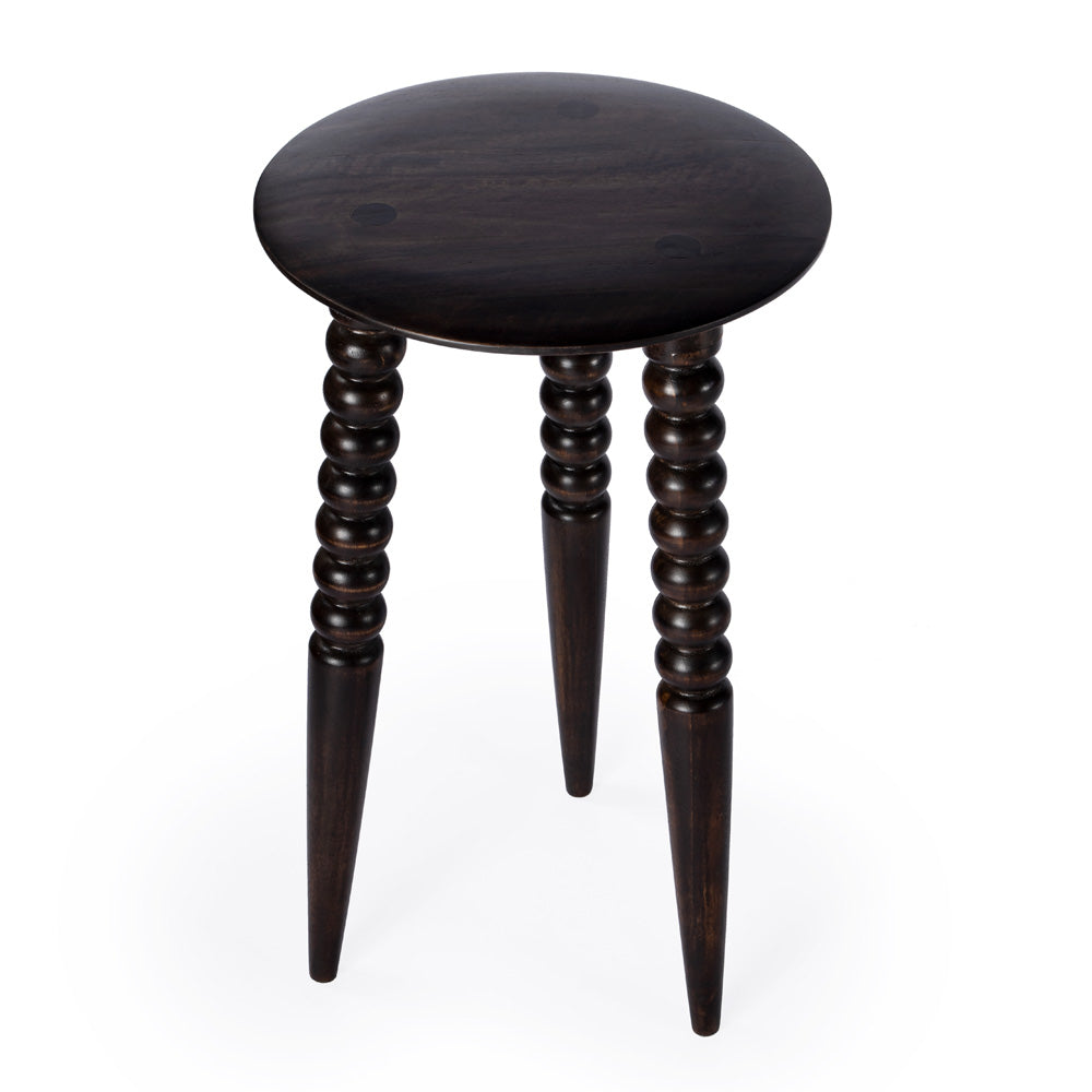 Butler Specialty Company - Fluornoy 14 in. W Round Wood Side Table, Dark Brown - 2773117