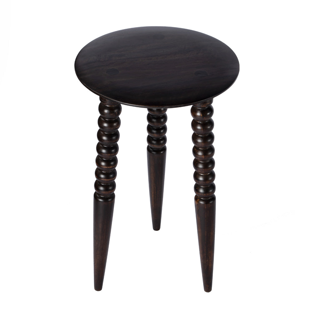Butler Specialty Company - Fluornoy 14 in. W Round Wood Side Table, Dark Brown - 2773117
