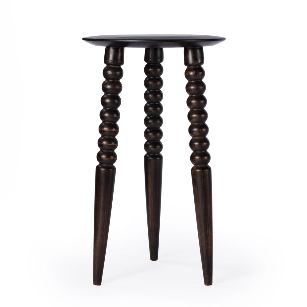 Butler Specialty Company - Fluornoy 14 in. W Round Wood Side Table, Dark Brown - 2773117