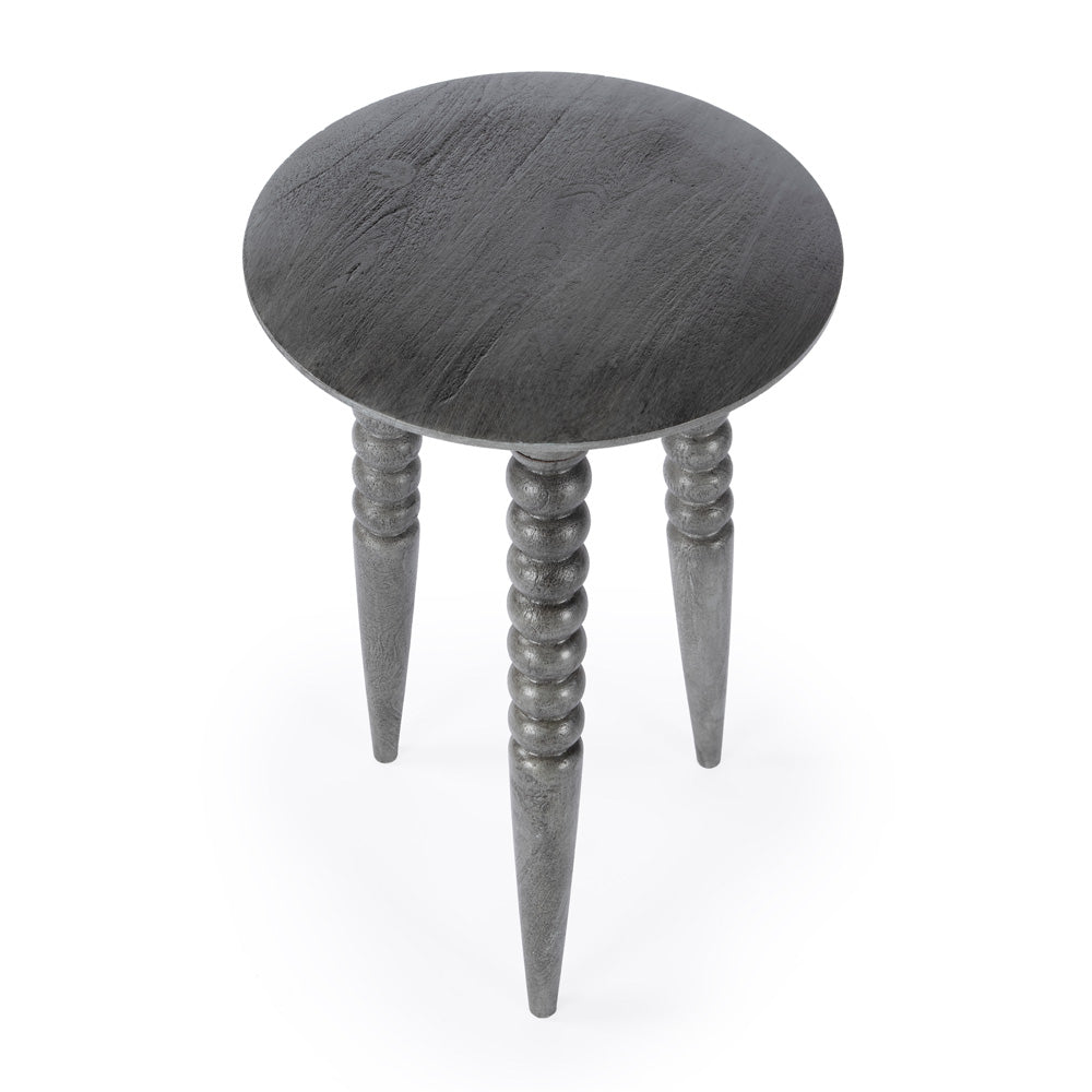Butler Specialty Company - Fluornoy 14 in. W Round Wood Side Table, Gray - 2773144