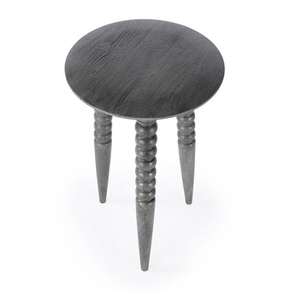 Butler Specialty Company - Fluornoy 14 in. W Round Wood Side Table, Gray - 2773144