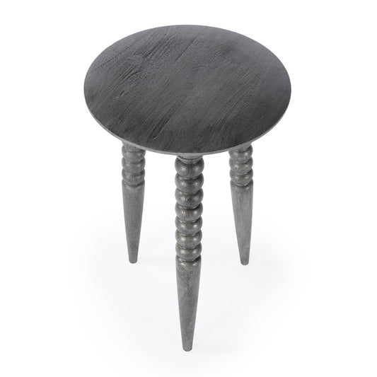 Butler Specialty Company - Fluornoy 14 in. W Round Wood Side Table, Gray - 2773144