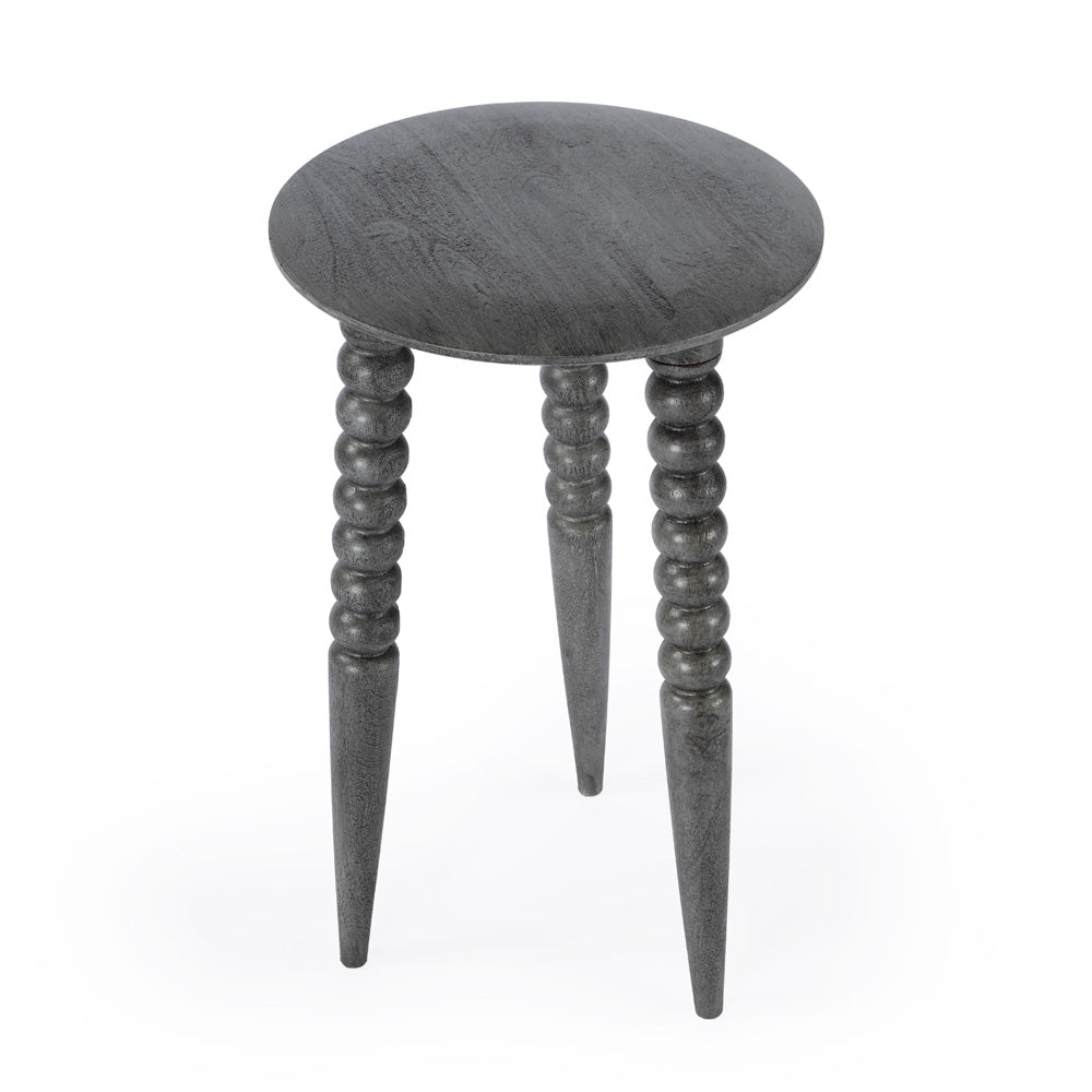 Butler Specialty Company - Fluornoy 14 in. W Round Wood Side Table, Gray - 2773144