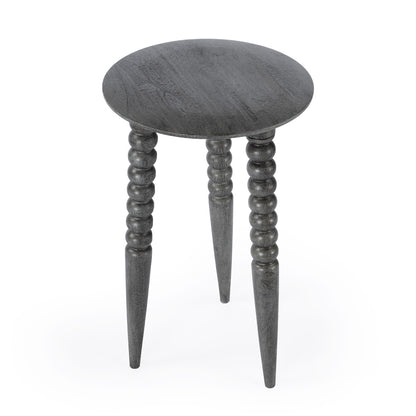Butler Specialty Company - Fluornoy 14 in. W Round Wood Side Table, Gray - 2773144