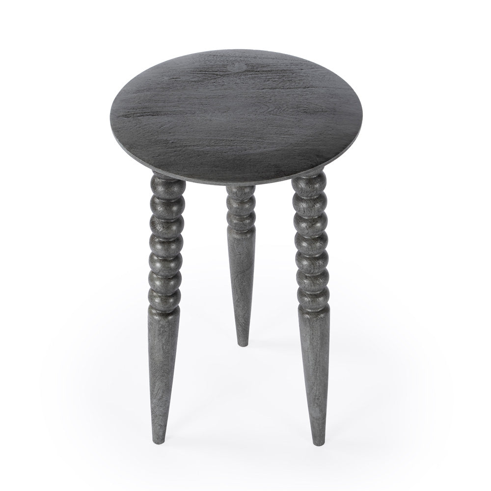 Butler Specialty Company - Fluornoy 14 in. W Round Wood Side Table, Gray - 2773144