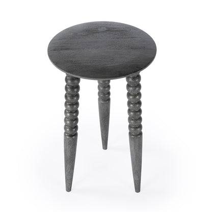 Butler Specialty Company - Fluornoy 14 in. W Round Wood Side Table, Gray - 2773144