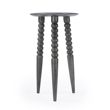 Butler Specialty Company - Fluornoy 14 in. W Round Wood Side Table, Gray - 2773144