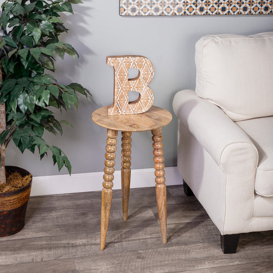 Butler Specialty Company - Fluornoy 14 in. W Round Wood Side Table, Light Brown - 2773290