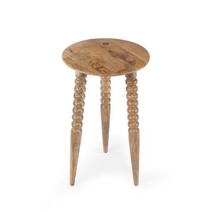 Butler Specialty Company - Fluornoy 14 in. W Round Wood Side Table, Light Brown - 2773290