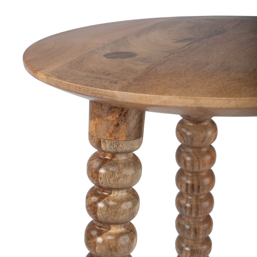 Butler Specialty Company - Fluornoy 14 in. W Round Wood Side Table, Light Brown - 2773290