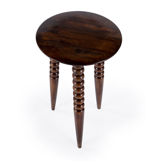Butler Specialty Company - Fluornoy 14 in. W Round Wood Side Table, Medium Brown - 2773354