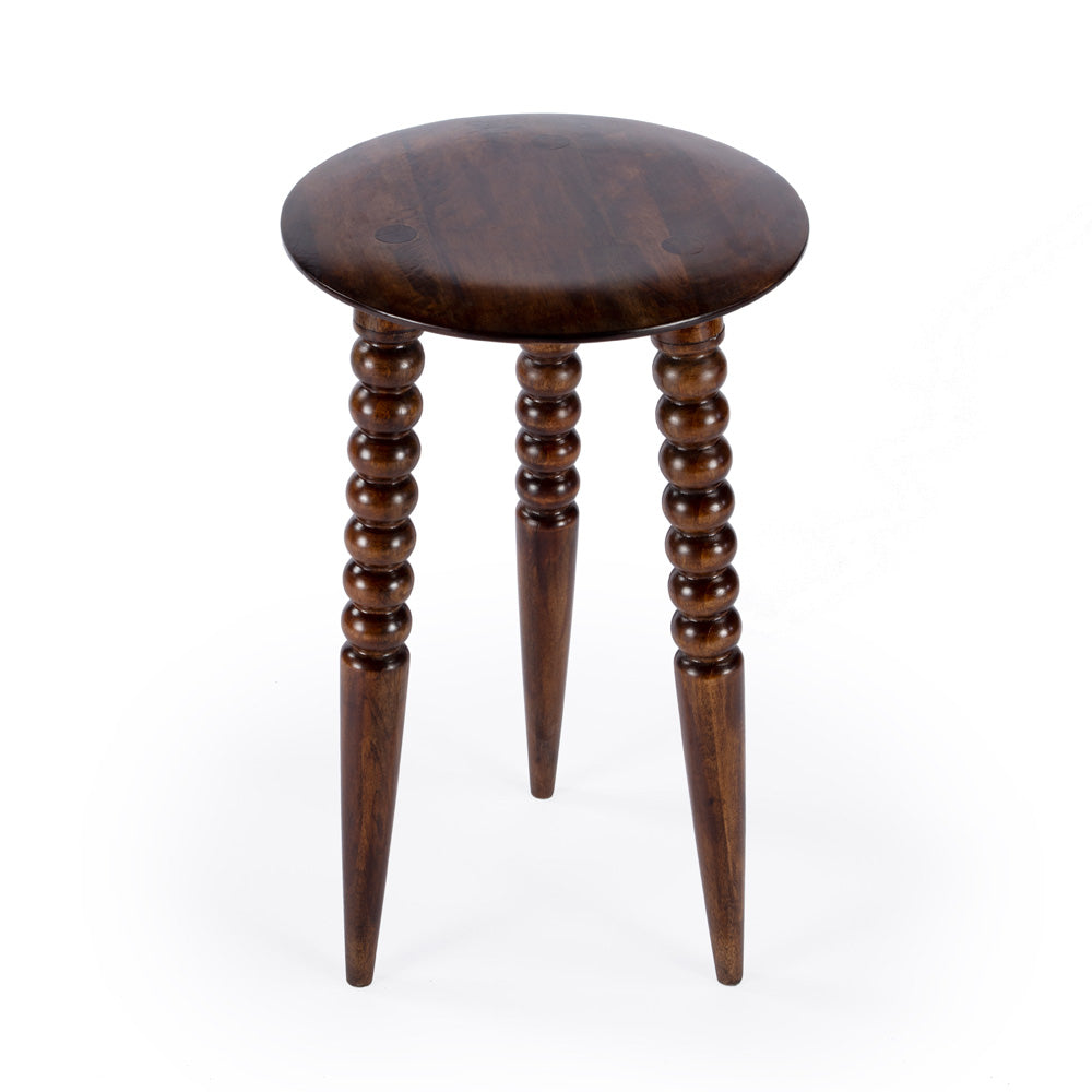 Butler Specialty Company - Fluornoy 14 in. W Round Wood Side Table, Medium Brown - 2773354