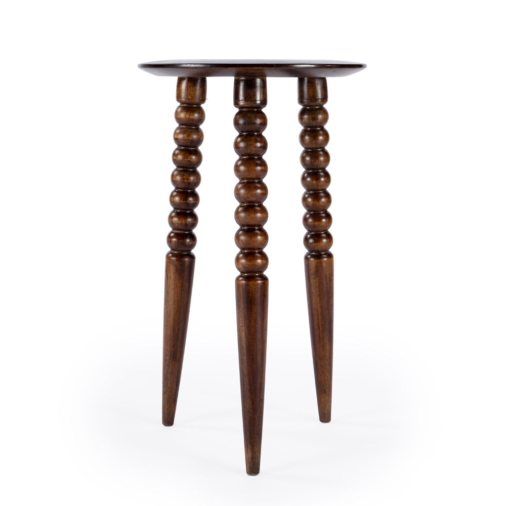 Butler Specialty Company - Fluornoy 14 in. W Round Wood Side Table, Medium Brown - 2773354