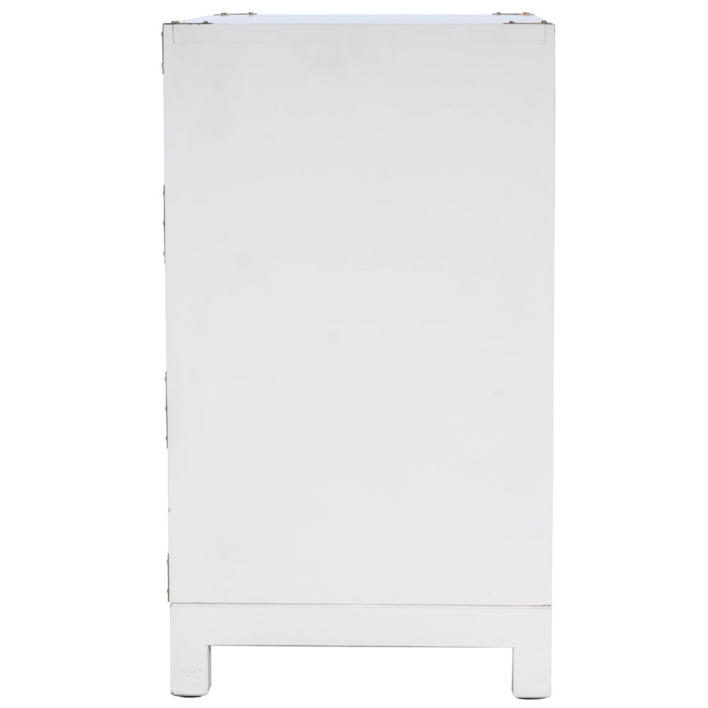 Butler Specialty Company - Campaign - Forster 28 in. W Rectangular Wood Campaign 3 Drawer Dresser, White - 9337304_CLOSEOUT