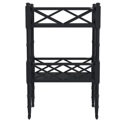 Butler Specialty Company - Foster 19 in. W Rectangular Wood 2 Tier Bar Cart, Black - 1565111