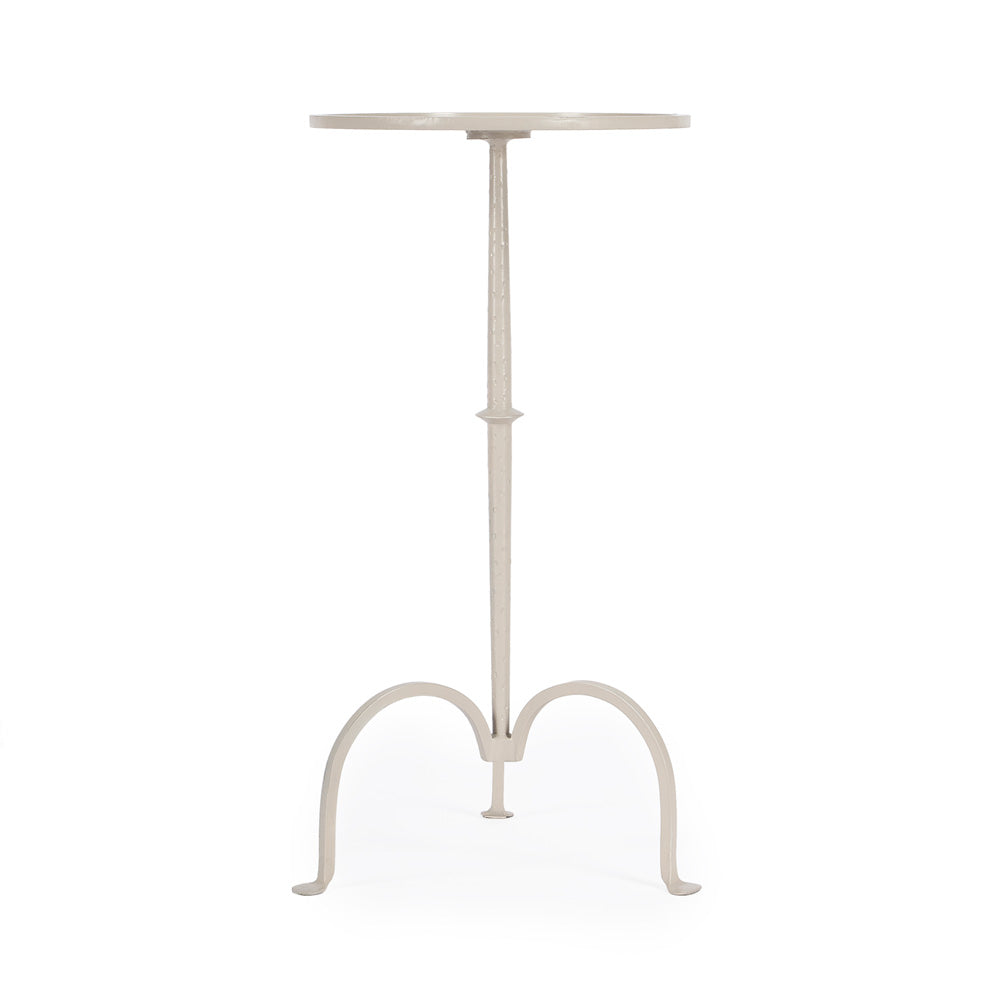 Butler Specialty Company - Founders Griege 11.5 in. W Round Iron Pedestal Side Table, Gray/White - 3316025