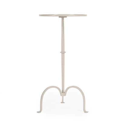 Butler Specialty Company - Founders Griege 11.5 in. W Round Iron Pedestal Side Table, Gray/White - 3316025