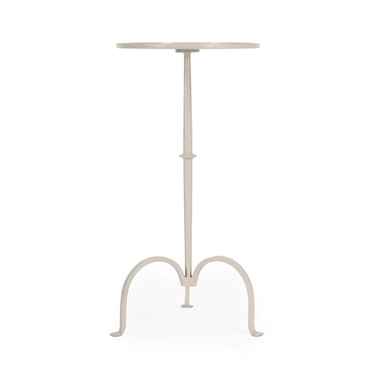 Butler Specialty Company - Founders Griege 11.5 in. W Round Iron Pedestal Side Table, Gray/White - 3316025
