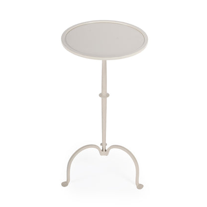 Butler Specialty Company - Founders Griege 11.5 in. W Round Iron Pedestal Side Table, Gray/White - 3316025